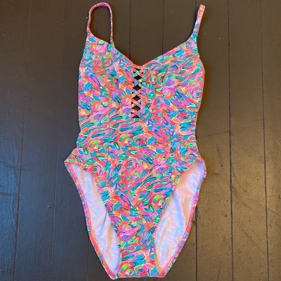 Vintage Other - Vintage 90’s Neon One Piece Bathing Suit
